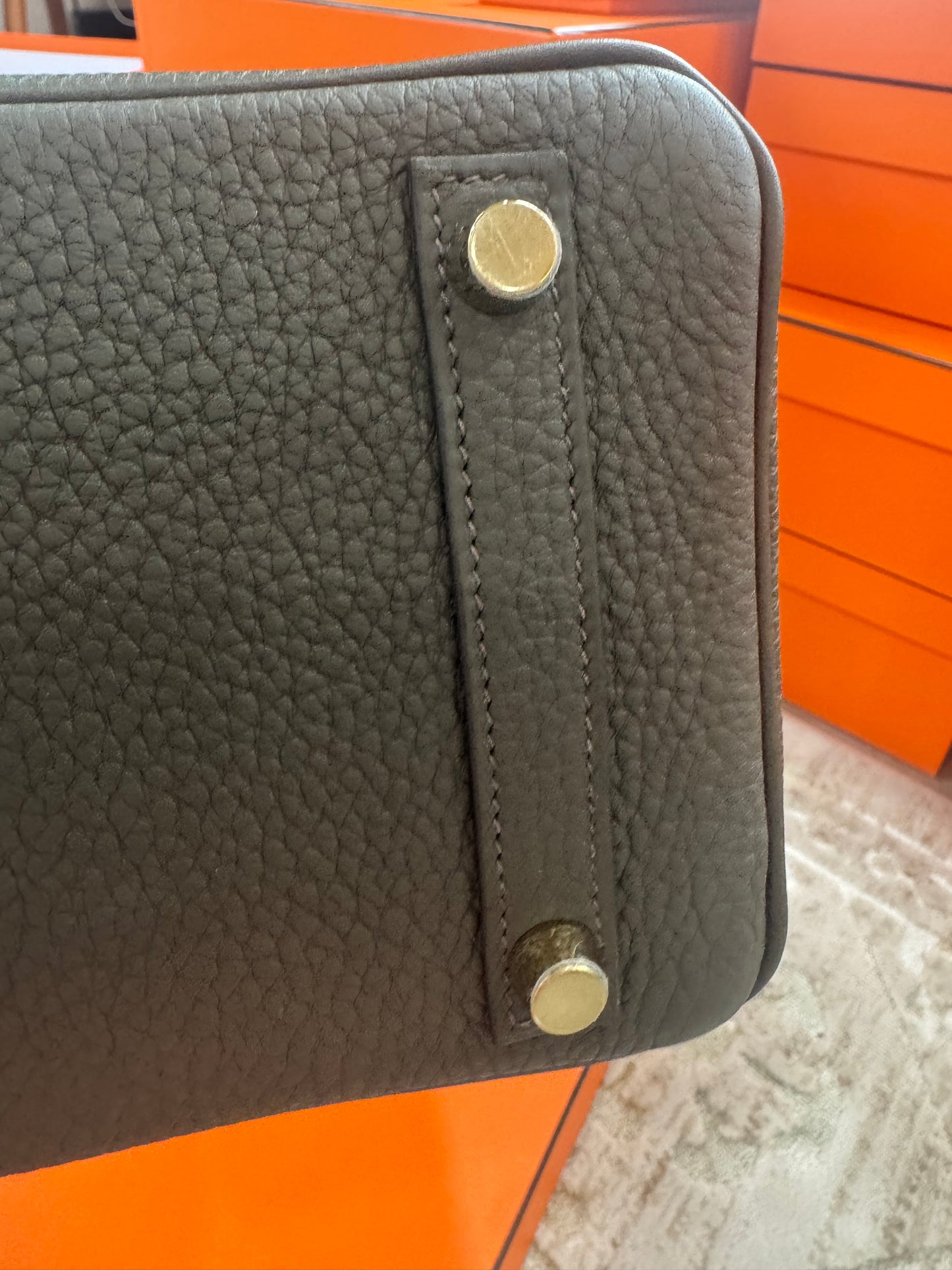 Hermes Birkin 25 Eucalyptus Togo With Gold Hardware