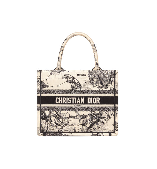 DIOR
Dior Book Tote Small Embroidery Canvas Tote Bag Zodiac Black