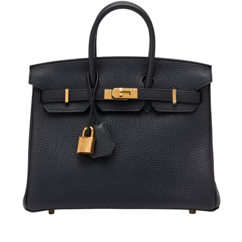 HERMES - BIRKIN 25 BLACK TOGO GOLD HARDWARE