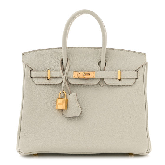 BIRKIN 25 GRIS PERLE TOGO GOLD HARDWARE