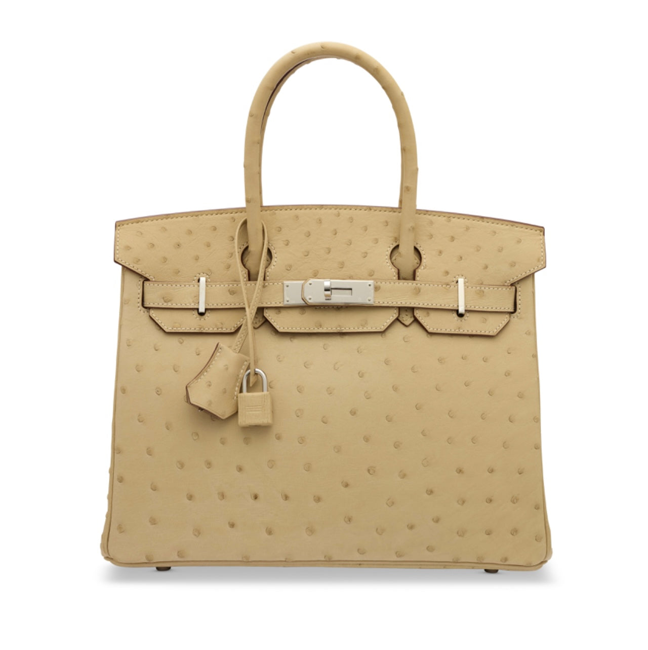 BIRKIN 30 OSTRICH PERCHAMIN PALLADIUM HARDWARE