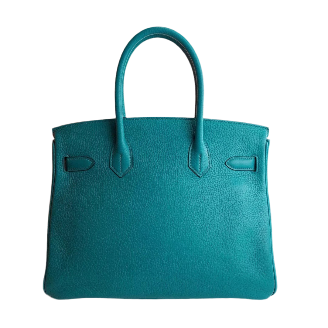 BIRKIN 30 BLUE PAON TOGO GOLD HARDWARE
