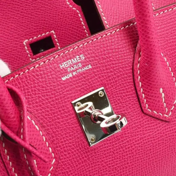 HERMES- BIKRIN 30 ROSE TYRIEN EPSOM PALLADIUM HARDWARE