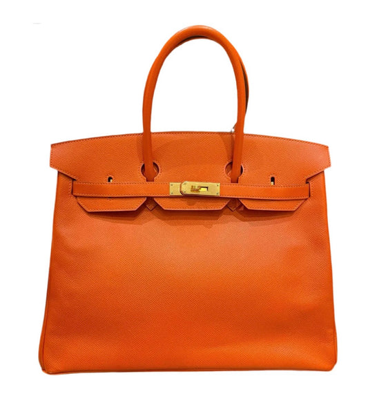 HERMES - BIRKIN 35 ORANGE EPSOM ON GOLD HARDWARE