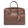 Hermes Birkin 35 Grioret Tadelakt Leather Palladium Hardware