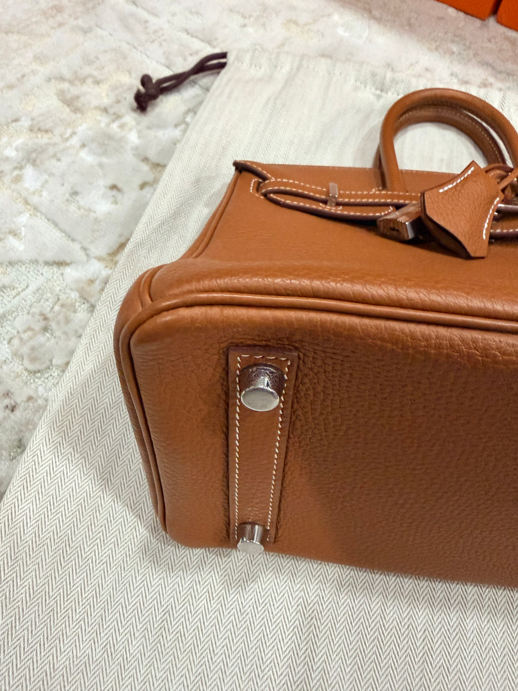 Birkin 25 Gold Togo With Palladium Hardware