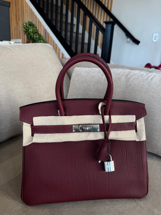 Hermes Birkin 30 Rouge H Palladium Hardware