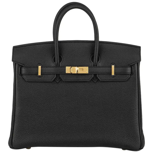 HERMES - BIRKIN 25 BLACK TOGO GOLD HARDWARE