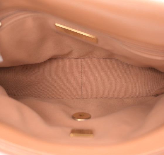 Chanel Lambskin Quilted Medium Chanel 19 Flap Brown