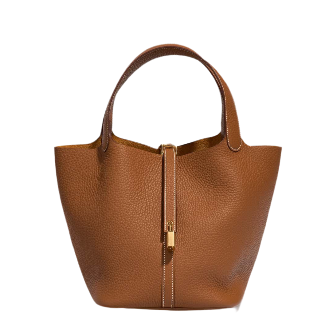 Hermes Picotin 22 Taurillon Clemence Gold With Gold Hardware