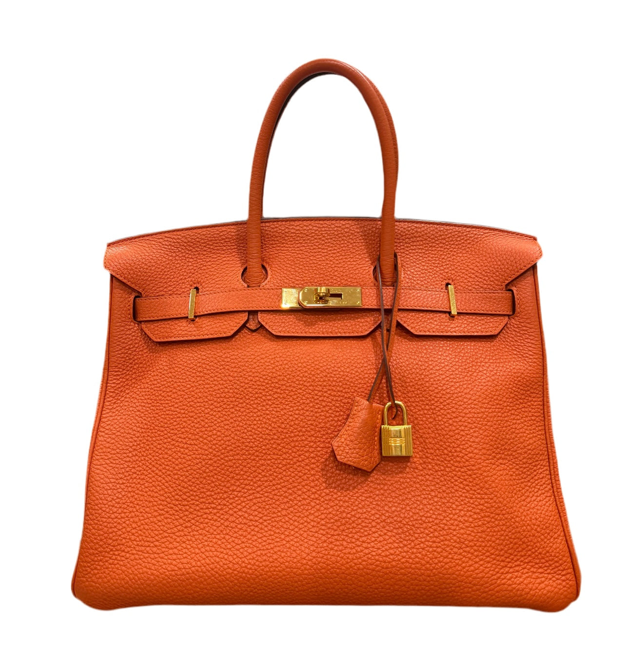 Hermes Birkin 35 Orange H Togo Gold Hardware