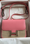 Constance 18 Rose Confetti Epsom Palladium Hardware