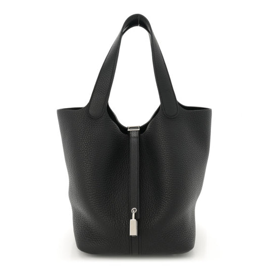 HERMES - PICOTIN 22 TAURILLON CLEMENCE NOIR WITH PALLADIUM HARDWARE