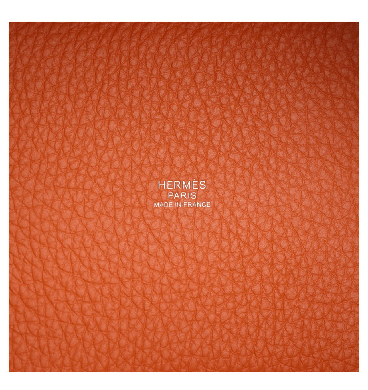 Taurillon Clemence Picotin Lock 18 Orange Palladium Hardware