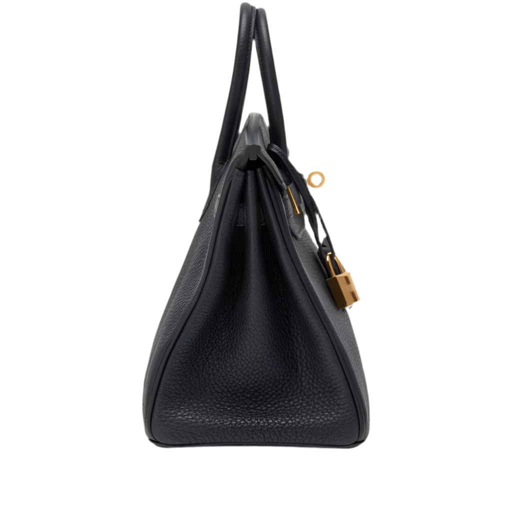 HERMES - BIRKIN 25 BLACK TOGO GOLD HARDWARE