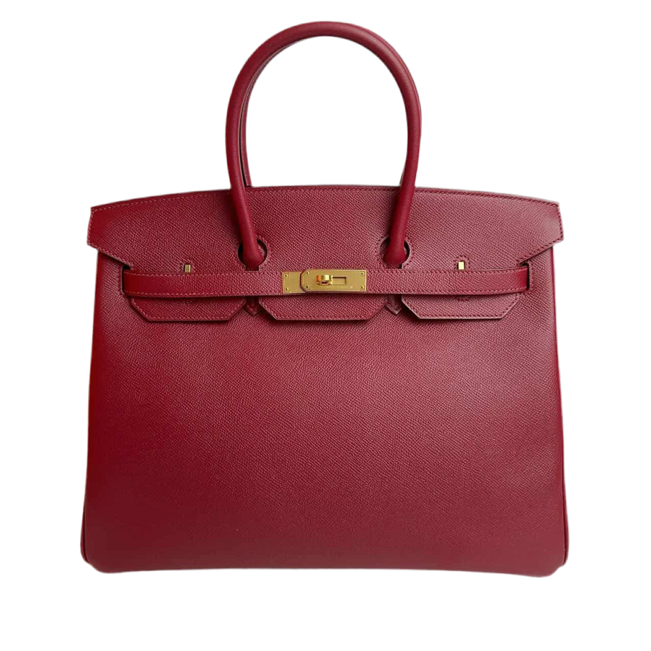 HERMES - BIRKIN 35 ROUGE GRENAT EPSOM GOLD HARDWARE