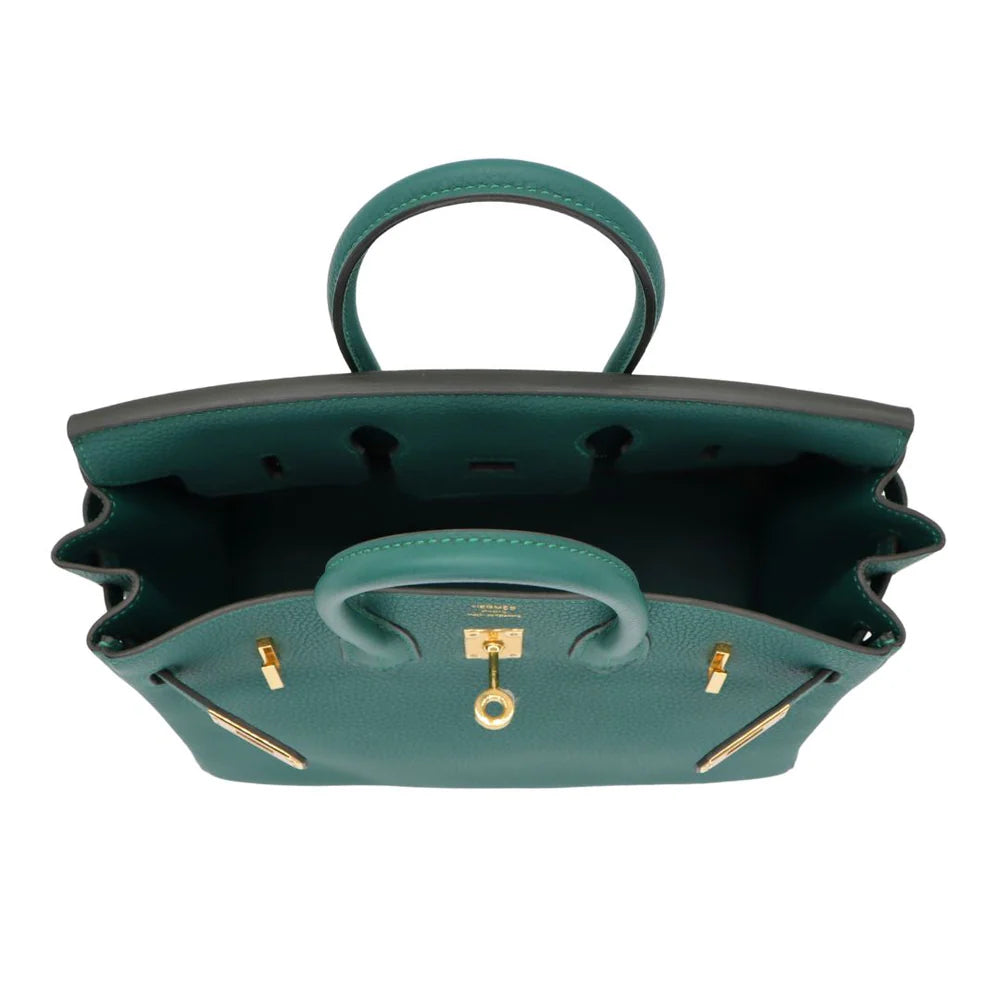 HERMES - BIRKIN 25 MALACHITE TOGO GOLD HARDWARE