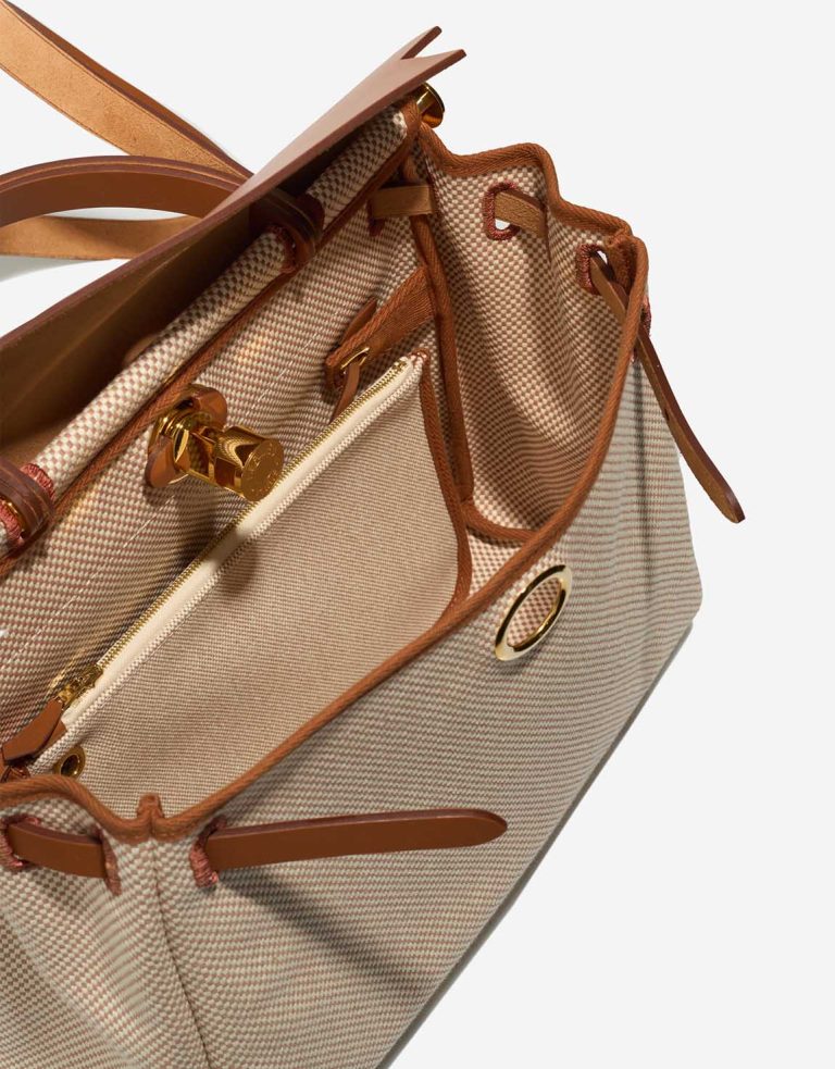 Hermes Herbag 31  Vache Hunter / Toile Écru / Beige / Fauve