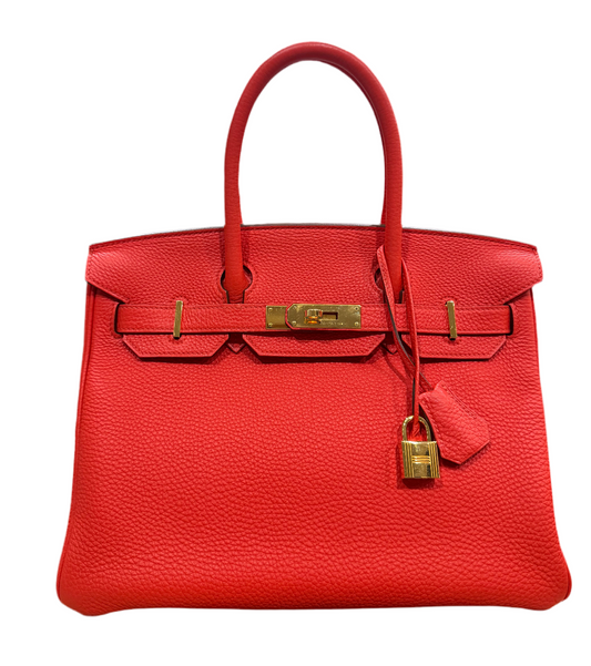 HERMES - BIRKIN 30 CAPUCINE TOGO GOLD HARDWARE
