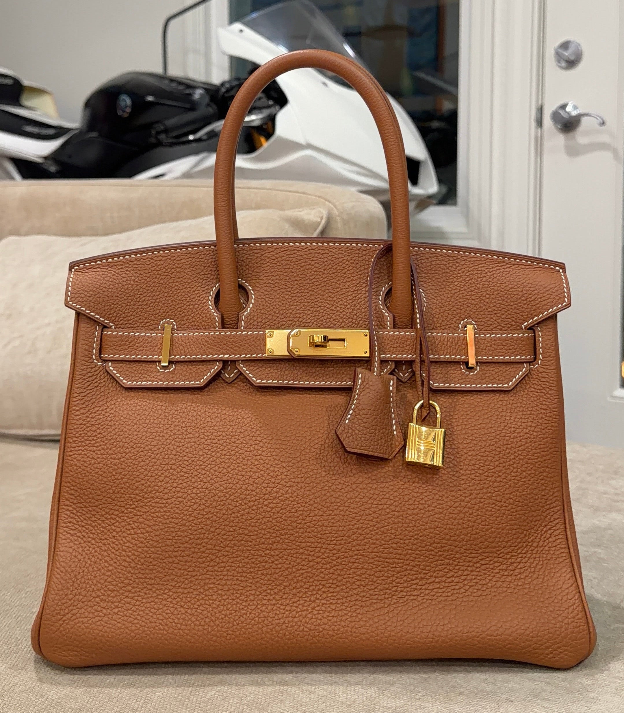 Birkin 30 Gold Togo Gold Hardware