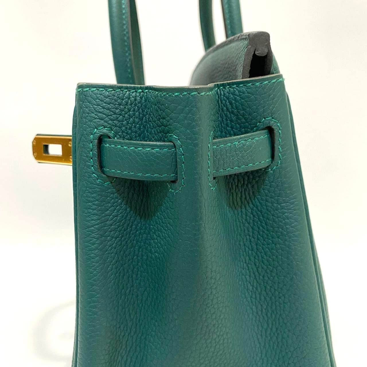 HERMES - BIRKIN 25 MALACHITE TOGO GOLD HARDWARE