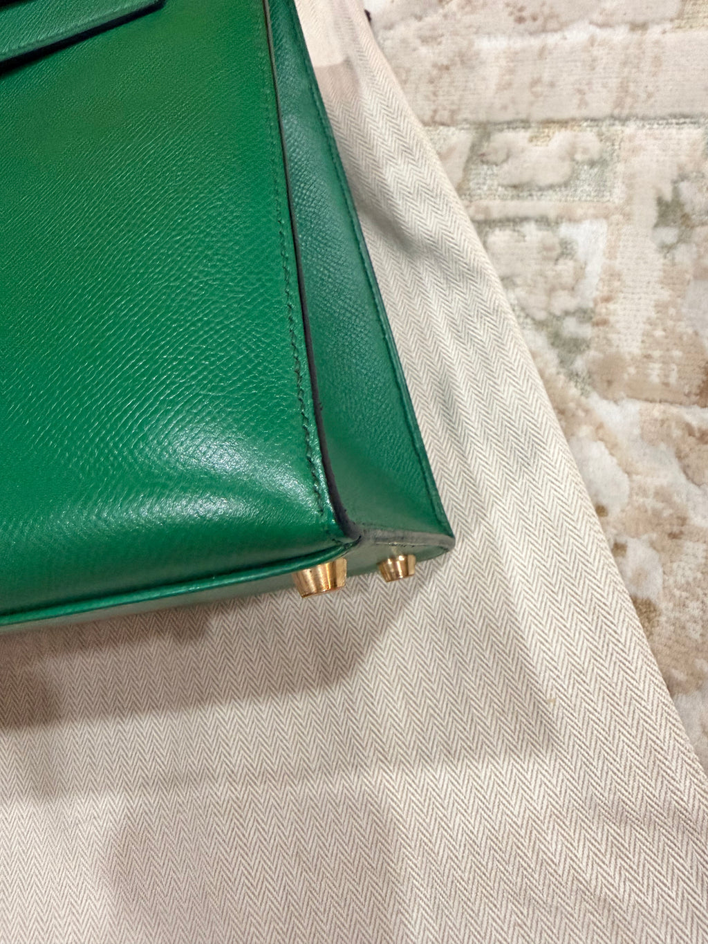 Hermes Kelly 28 Bamboo Epsom With Gold Hardware