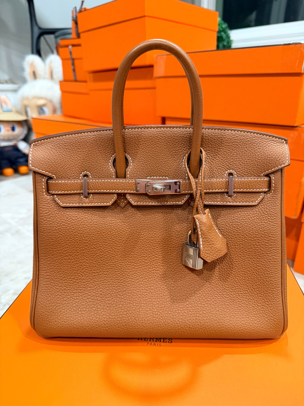 Birkin 25 Gold Togo With Palladium Hardware