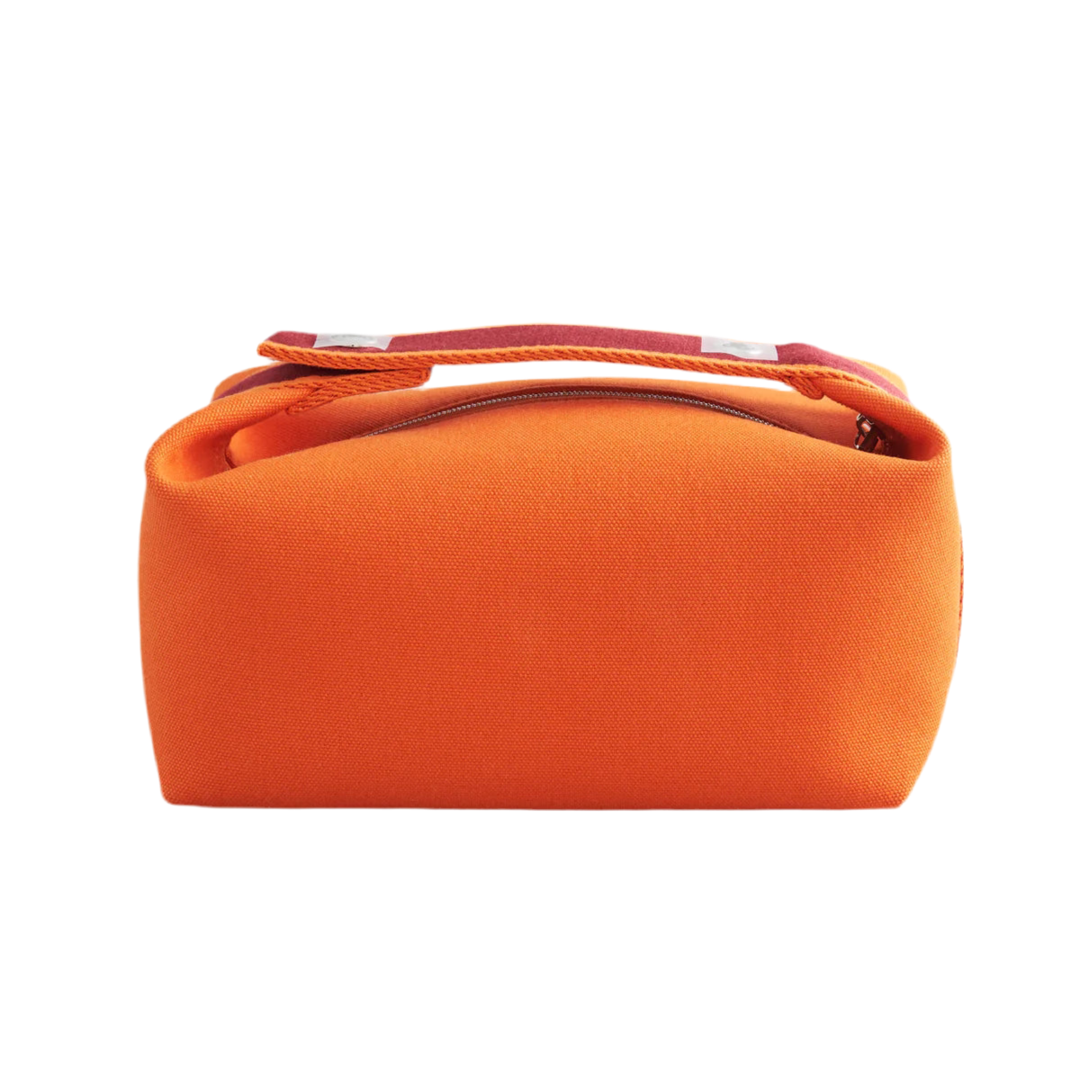 HERMÈS BRIDE DE BRAC TOILETRY BAG PM CANVAS ORANGE FEU PALLADIUM HARDWARE