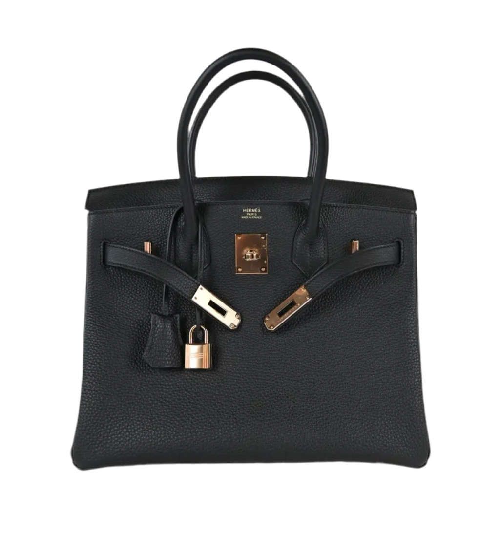 Birkin 30 Noir Togo Rose Gold Hardware