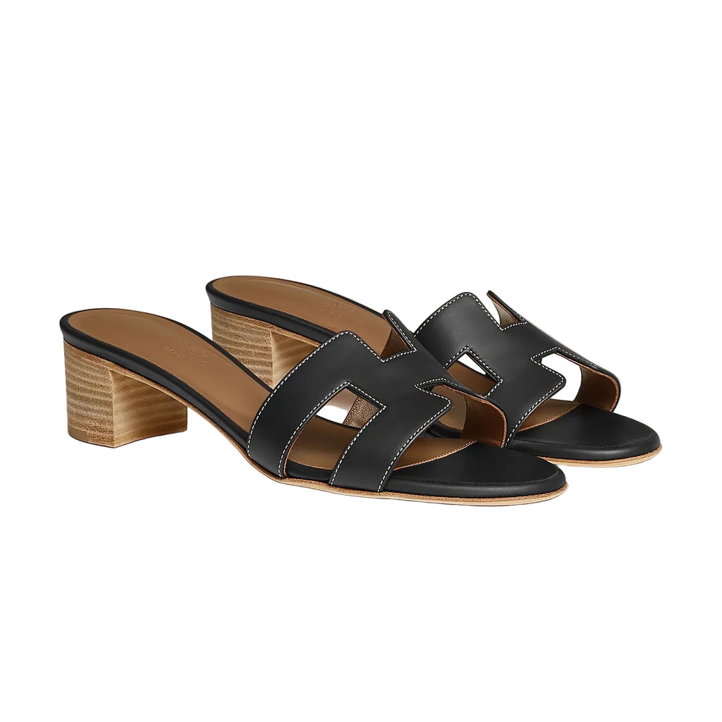 Hermes Oasis Sandal Black Size 38