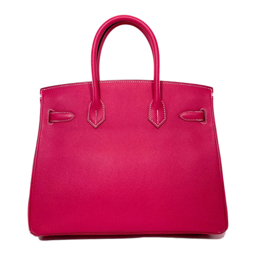 Birkin 30 Rose Tyrien Epsom Palladium Hardware