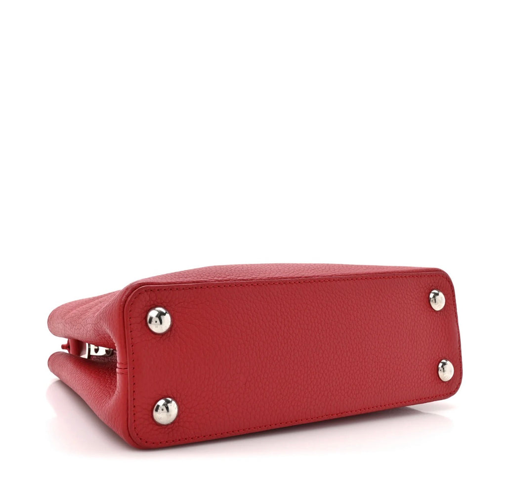 LOUIS VUITTON Taurillon Capucines BB Scarlet Red