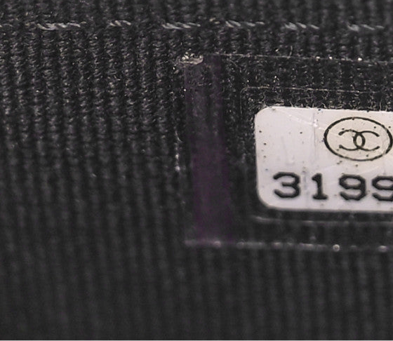 Chanel Caviar Quilted Crystal CC Large Gusset Flap Wallet Black