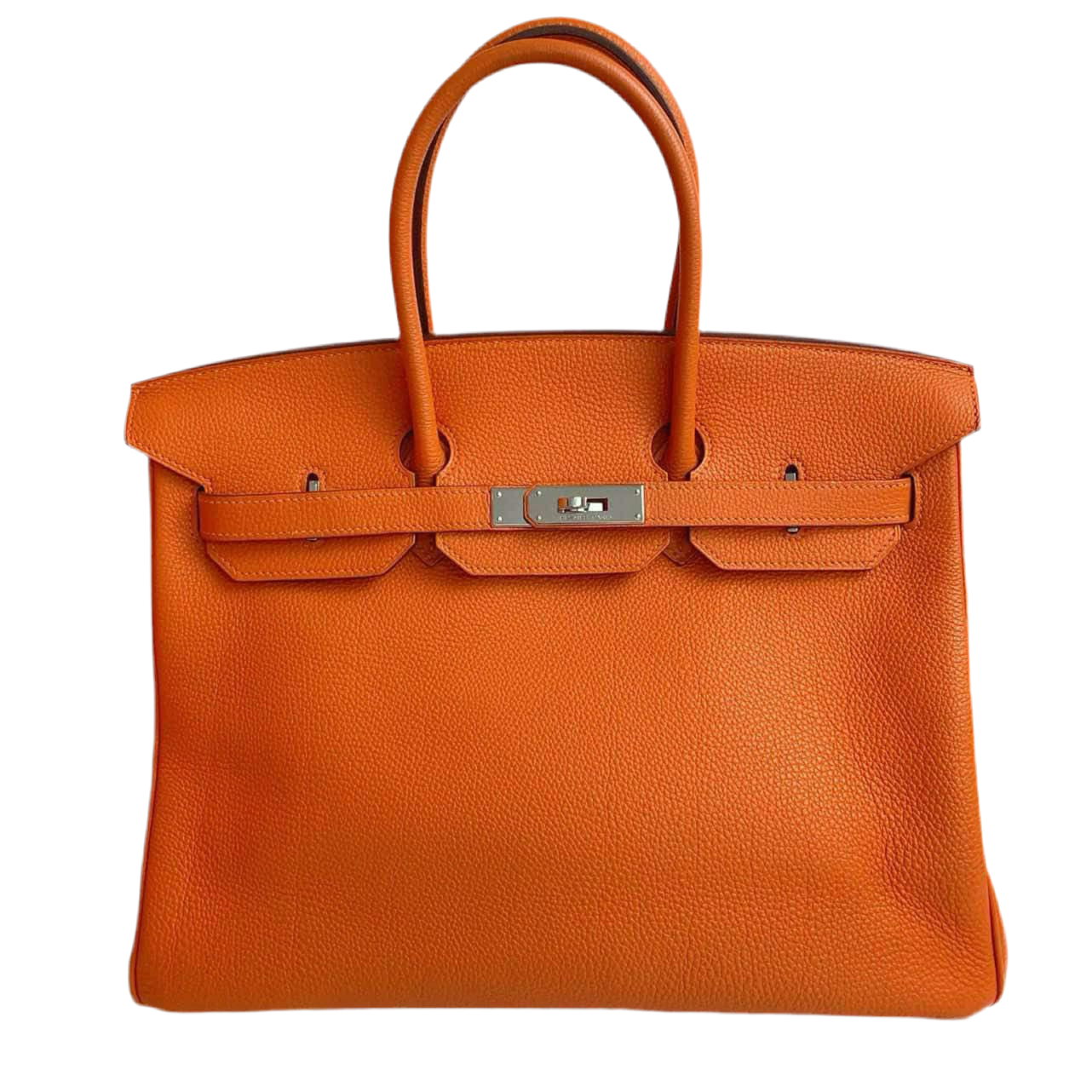 Birkin 35 Orange Togo Palladium Hardware