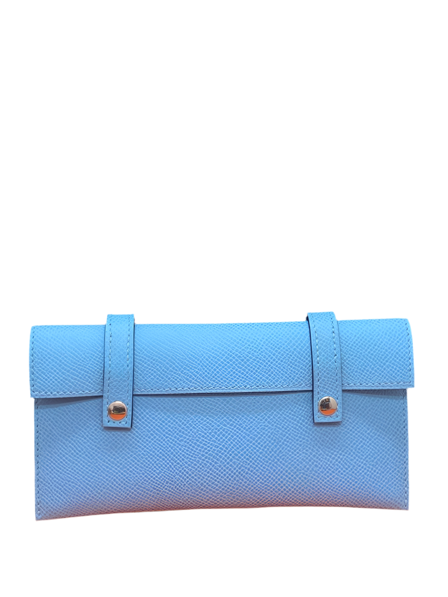 Hermès Picto Kelly Doll Quelle Idole Chai/ Mauve Sylvester/ Bleu Celeste And Terre Battue Epsom Palladium Hardware