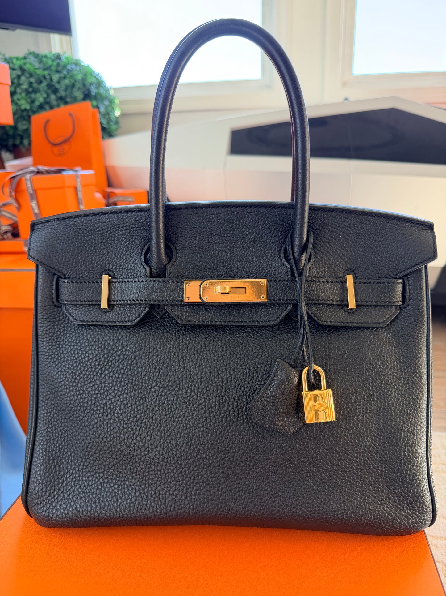Hermes - Birkin 30 Black Togo Gold Hardware