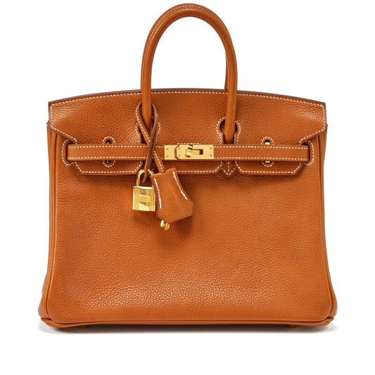 Hermes- Fauve Barenia Faubourg Birkin 25 Gold Hardware