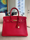 Birkin 35 Rouge Garance Epsom Gold Hardware
