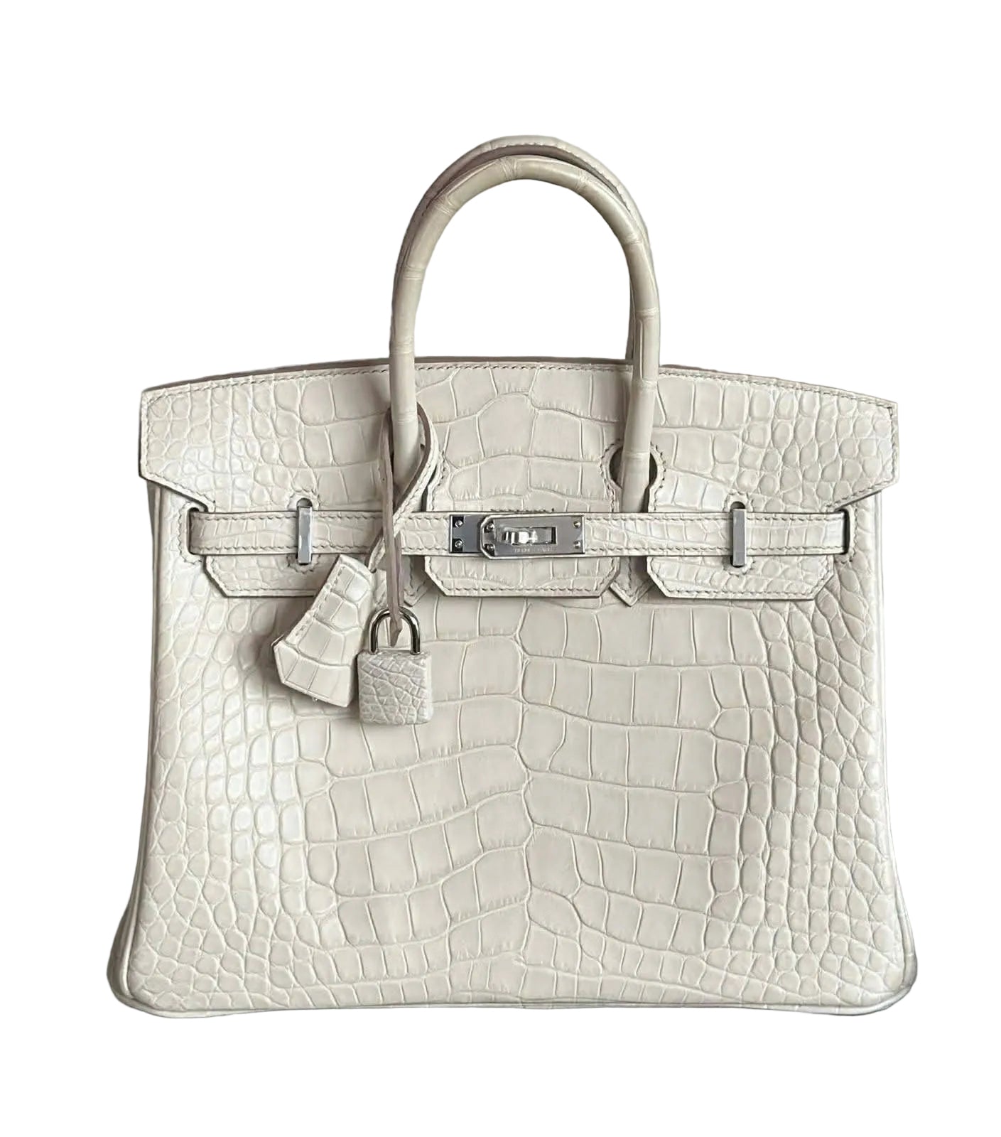Hermes Birkin 25 Beton Matte Alligator Palladium Hardware