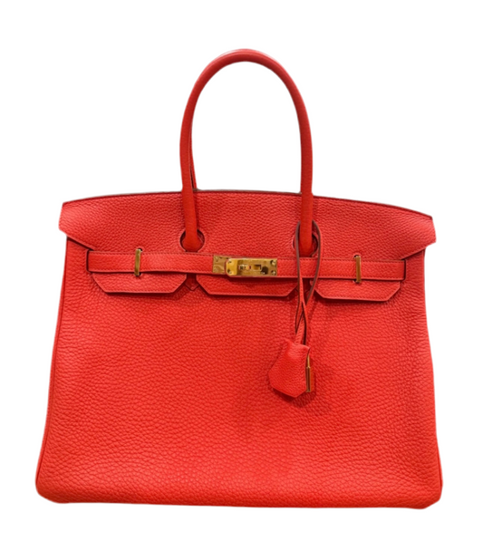 BIRKIN 35 CAPUCINE TOGO GOLD HARDWARE