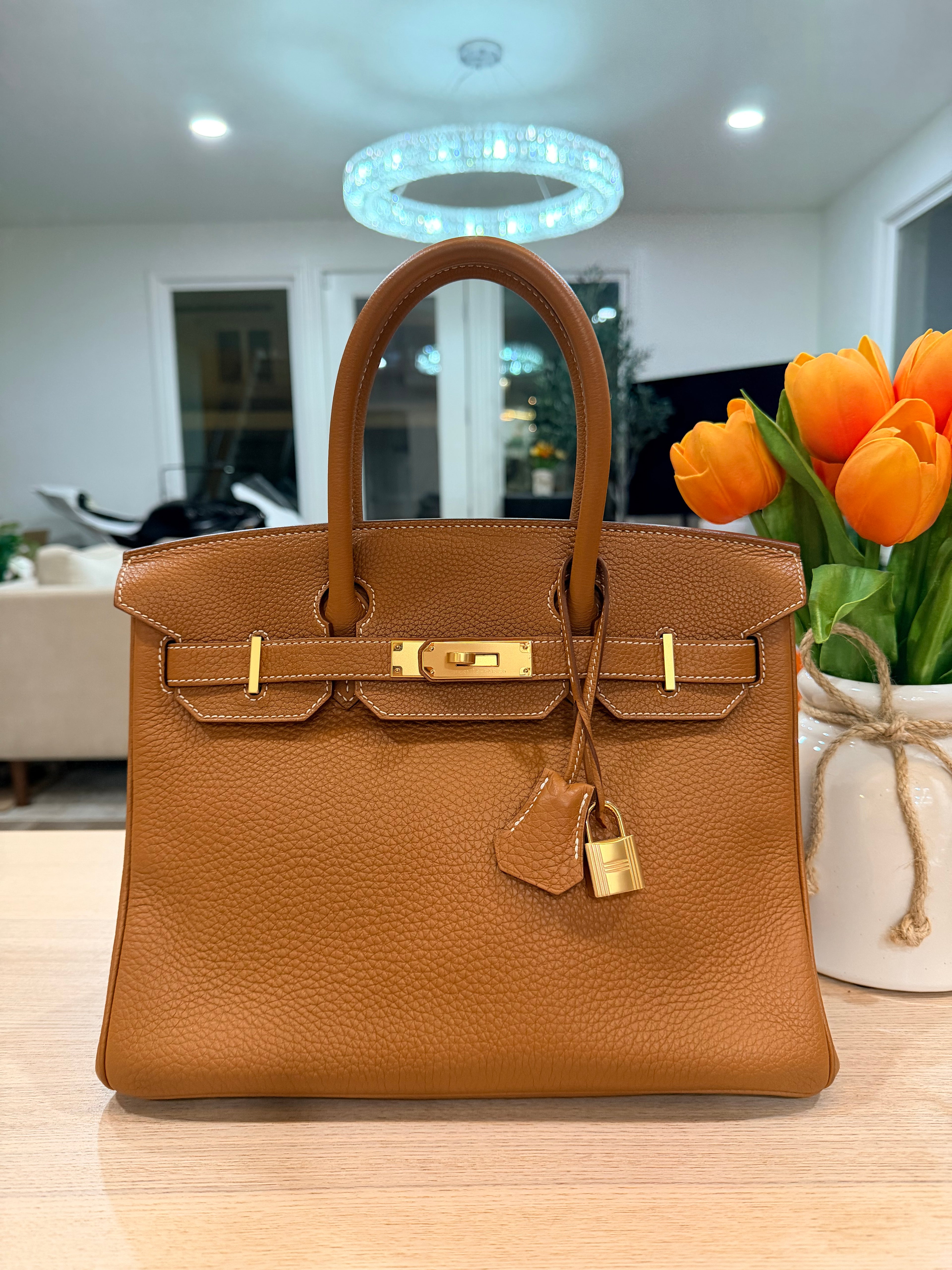 Birkin 30 Gold Togo Gold Hardware