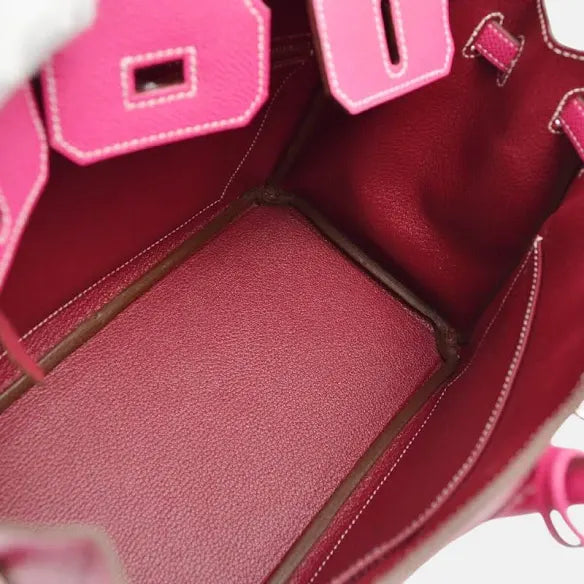 HERMES- BIKRIN 30 ROSE TYRIEN EPSOM PALLADIUM HARDWARE
