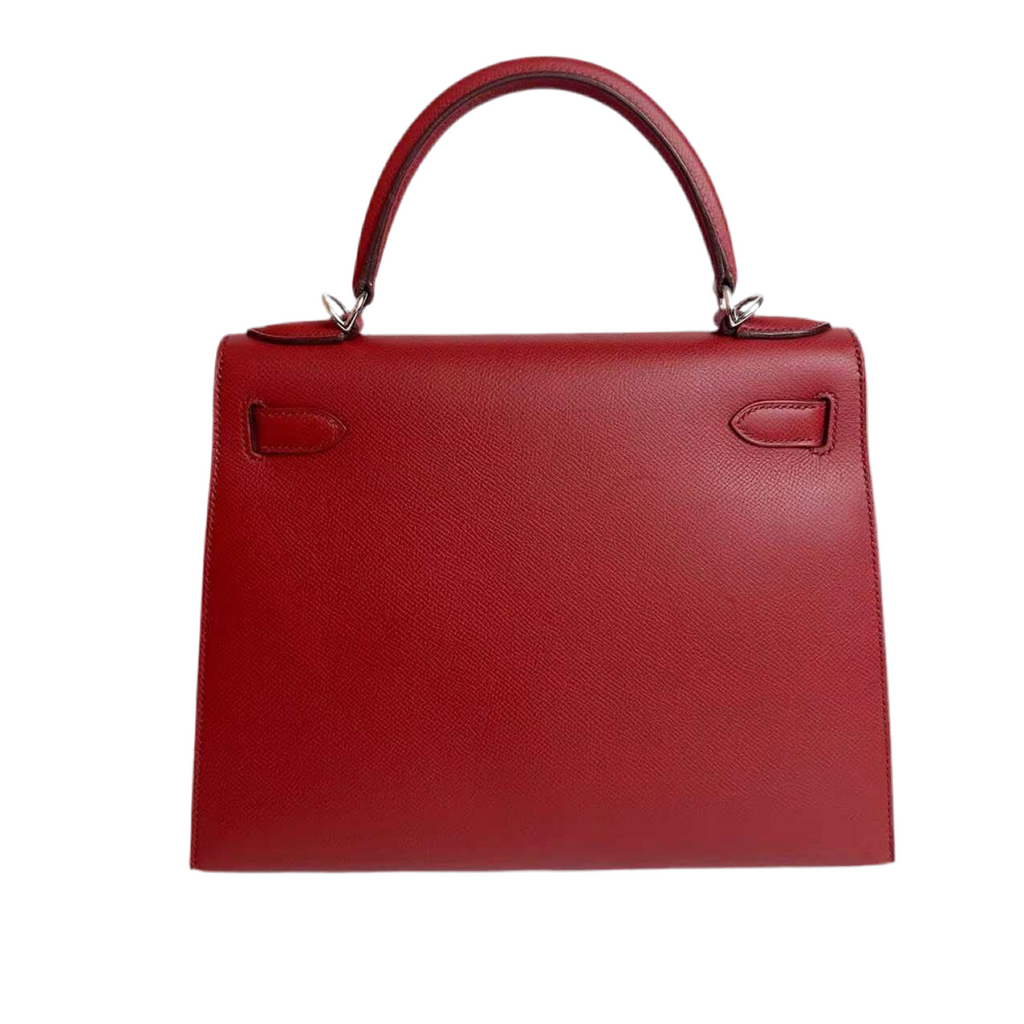 Kelly Sellier 28 Rouge Casaque Palladium Hardware