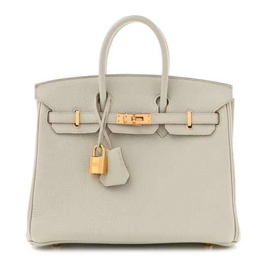 BIRKIN 25 GRIS PERLE TOGO GOLD HARDWARE