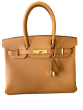 Hermes Birkin 30 Caramel Epsom With Gold Hardware