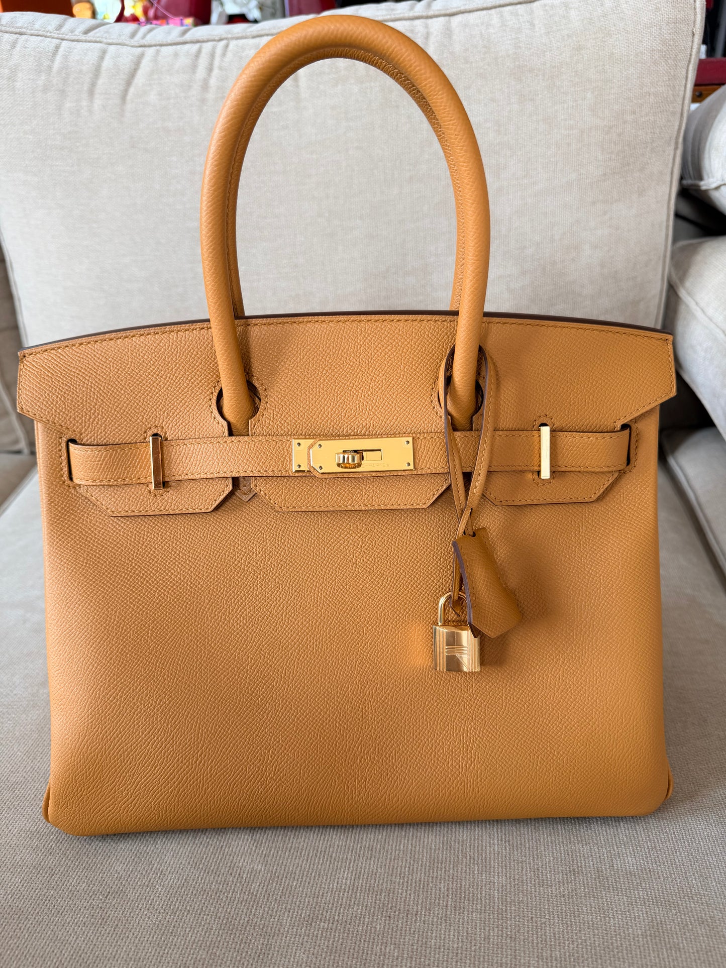 Hermes Birkin 30 Caramel Epsom With Gold Hardware
