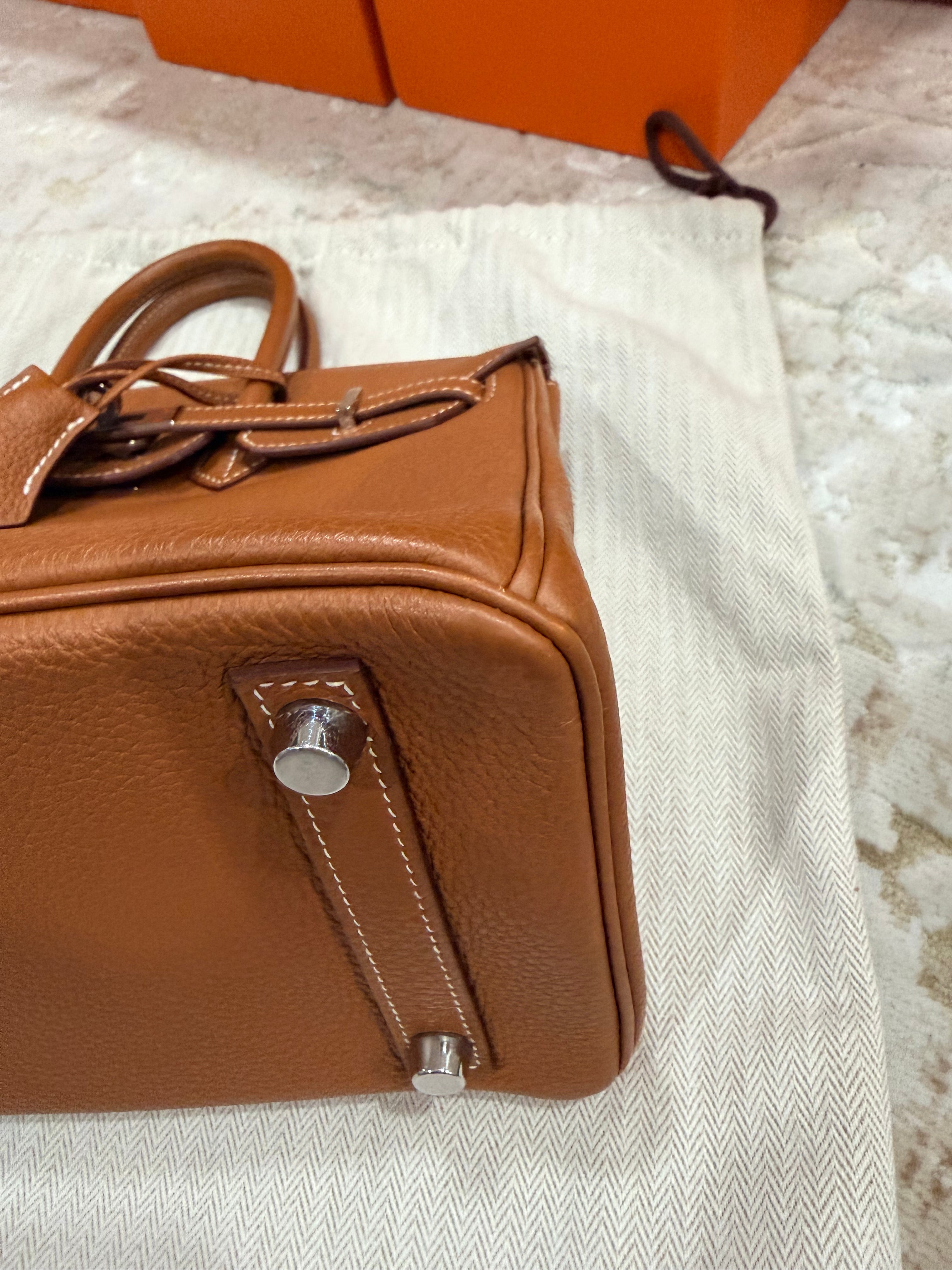 Birkin 25 Gold Togo With Palladium Hardware