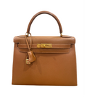 Hermes Kelly Sellier 28 Gold Epsom Gold Hardware