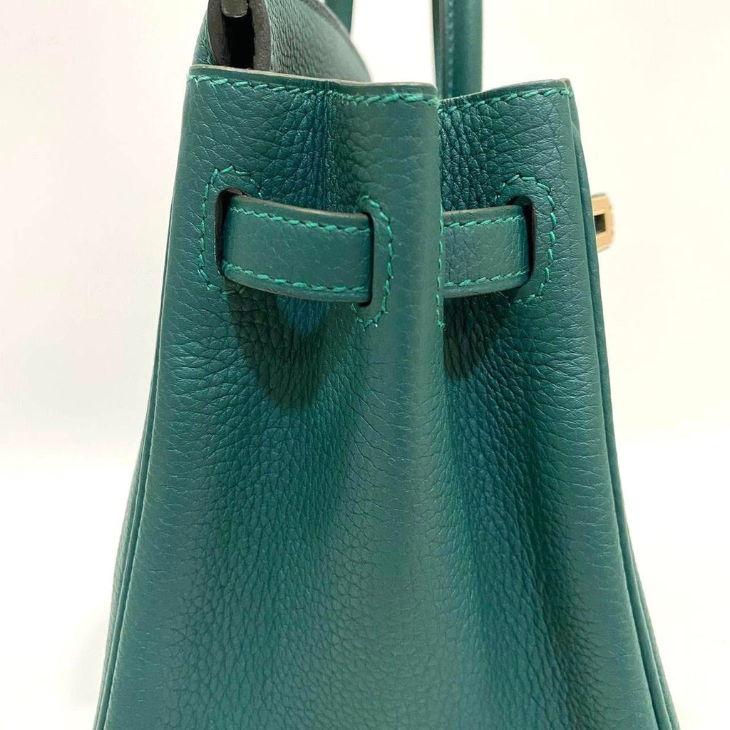 Birkin 25 Malachite Togo Gold Hardware