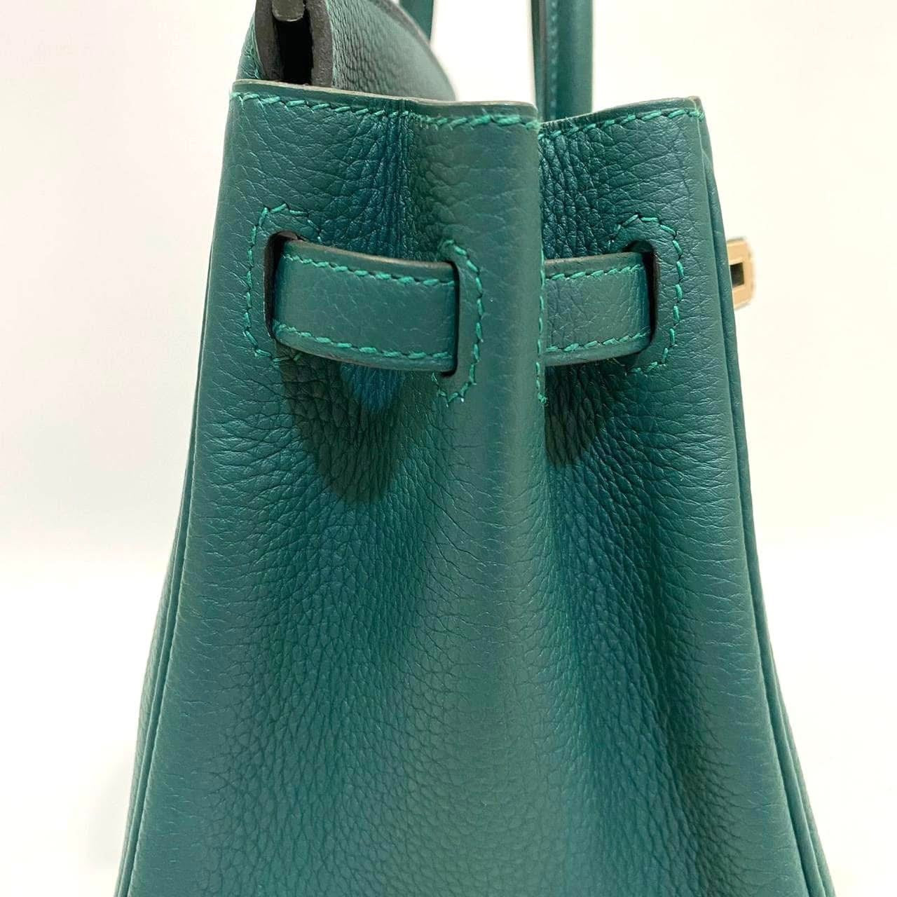 HERMES - BIRKIN 25 MALACHITE TOGO GOLD HARDWARE